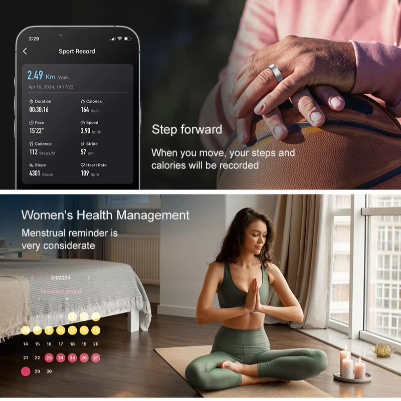 Smart Ring Men Women, Heart Ra - Smart Ring Health ulasan dan harga